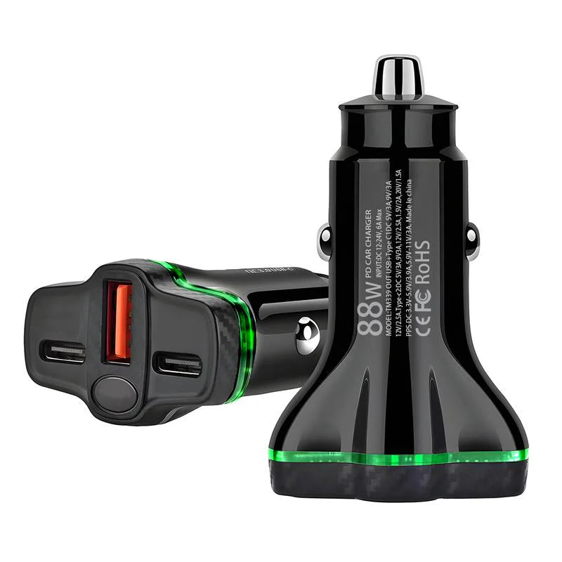 TurboCharge 88W Dual Port PD Car Adapter