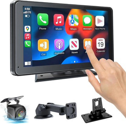 7” Portable CarPlay & Android Auto Display with Bluetooth & FM