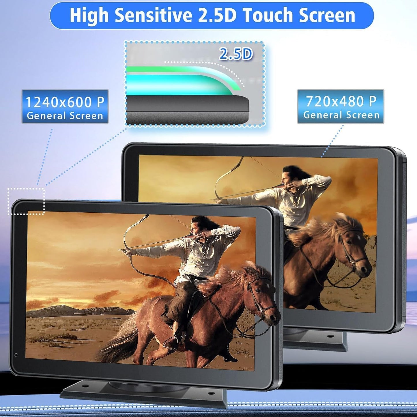 7” Wireless CarPlay & Android Auto Screen with Bluetooth & Camera