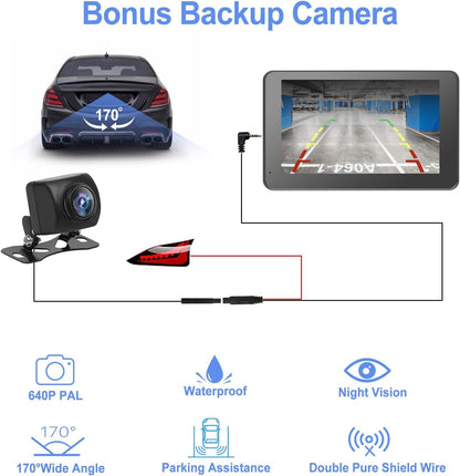 7” Portable CarPlay & Android Auto Display with Bluetooth & FM